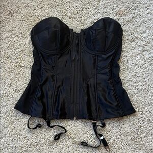 Black Satin Bustier Top 38C
